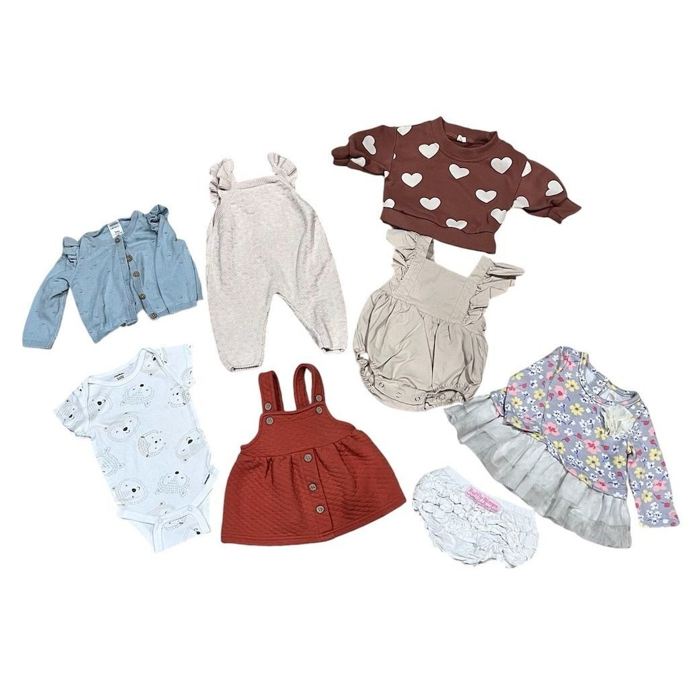 Baby Girl Clothing Bundle 0-6 Months Multicolor Lot of 39 Pieces